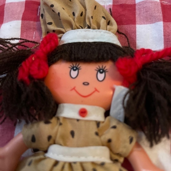 Vtg 1970’s Ideal Flatsy Mini Doll Tubber Pokadot Stripes Hong Kong - Picture 4 of 7